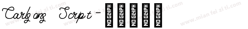 Carlsons Script字体转换